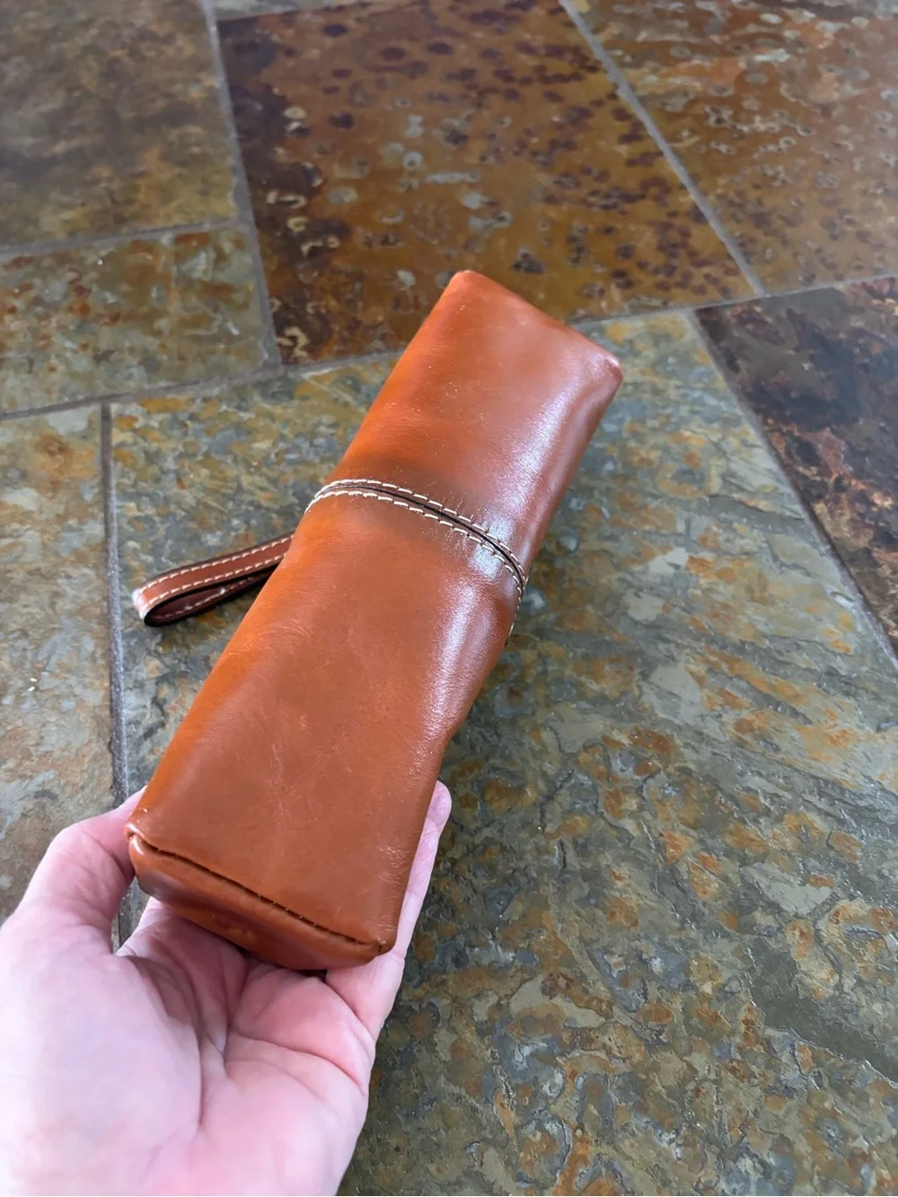 Patricia Nash Leather Oblong Wristlet